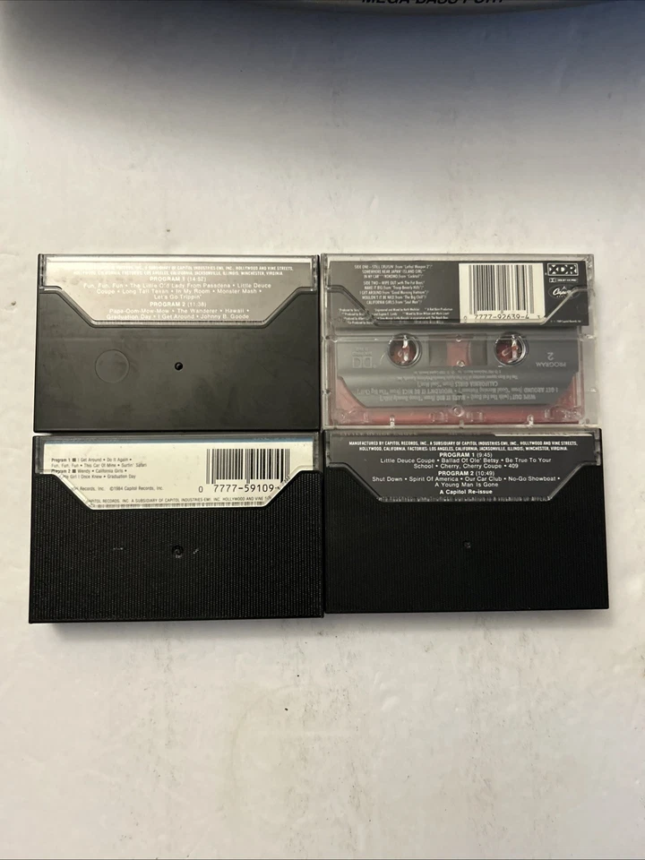 Beach Boys Cassette LOT (4) Do It Again Little Deuce Coupe Concert Still Crusin’ Foto 3 de 4