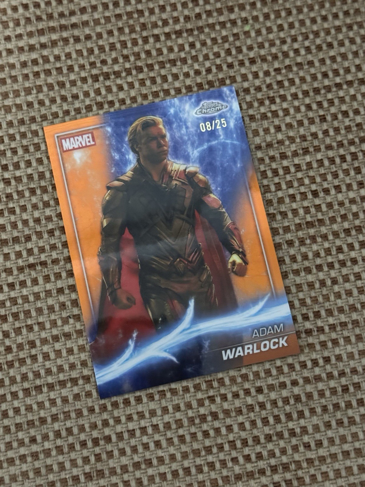 2025 Topps Chrome Marvel Studios ADAM WARLOCK /25 Orange Geometric Ref. #149