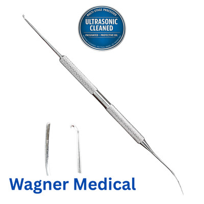 Wagner Medical KG-1 Kabnick Vein Hook, Double Ended, 177mm (7'')