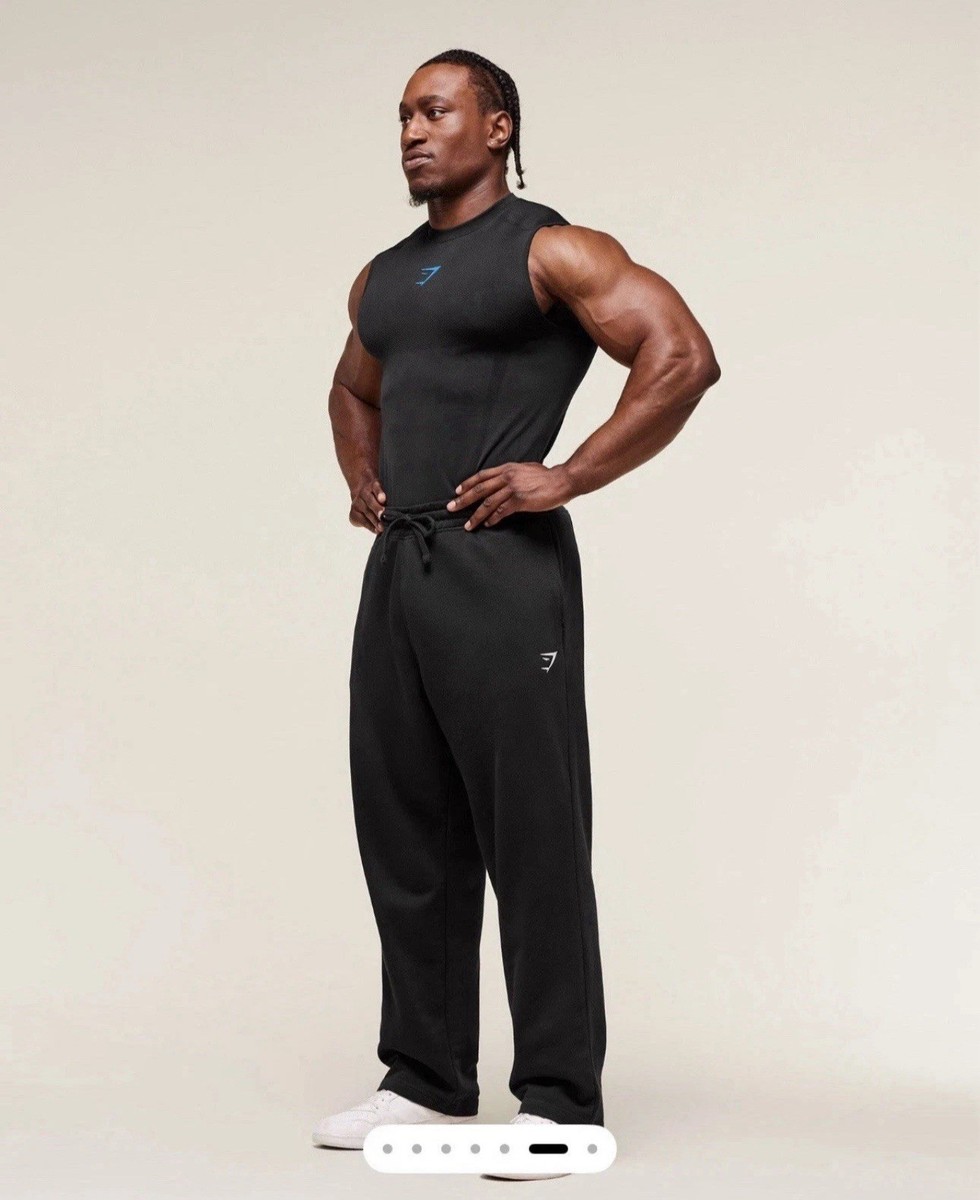 Gymshark Onyx 5.0 Seamless Tank - Black/Onyx Grey Medium IN-HAND