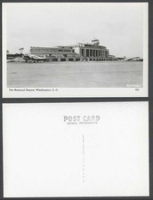 USA alte R. Foto Postkarte The National Airport Washington D.C. Flaggschiff Flugzeug