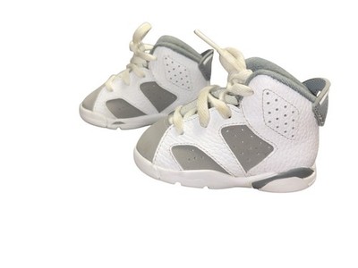 Nike Air Jordan Retro 6 DV3606-100 Mid Top Baby Toddler Childrens Size 4 C 4C