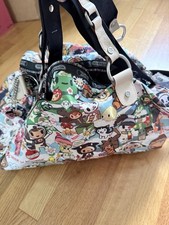 Retired Vintage Tokidoki LeSportsac Vacanze Duffle Bag w/ Adios bag charm Qee