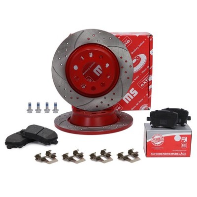 Bremsscheiben + Bremsbeläge hinten für AUDI A3, Q3; SEAT ALHAMBRA; SKODA; VW