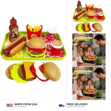 GiftExpress Burger  Hot Dog Fast Food Cooking Play Set for Kids with Hamburg...