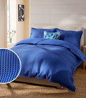 BNWT NEXT KING SIZE COBALT BLUE WAFFLE DUVET SET THICKER QUALITY RRP £55