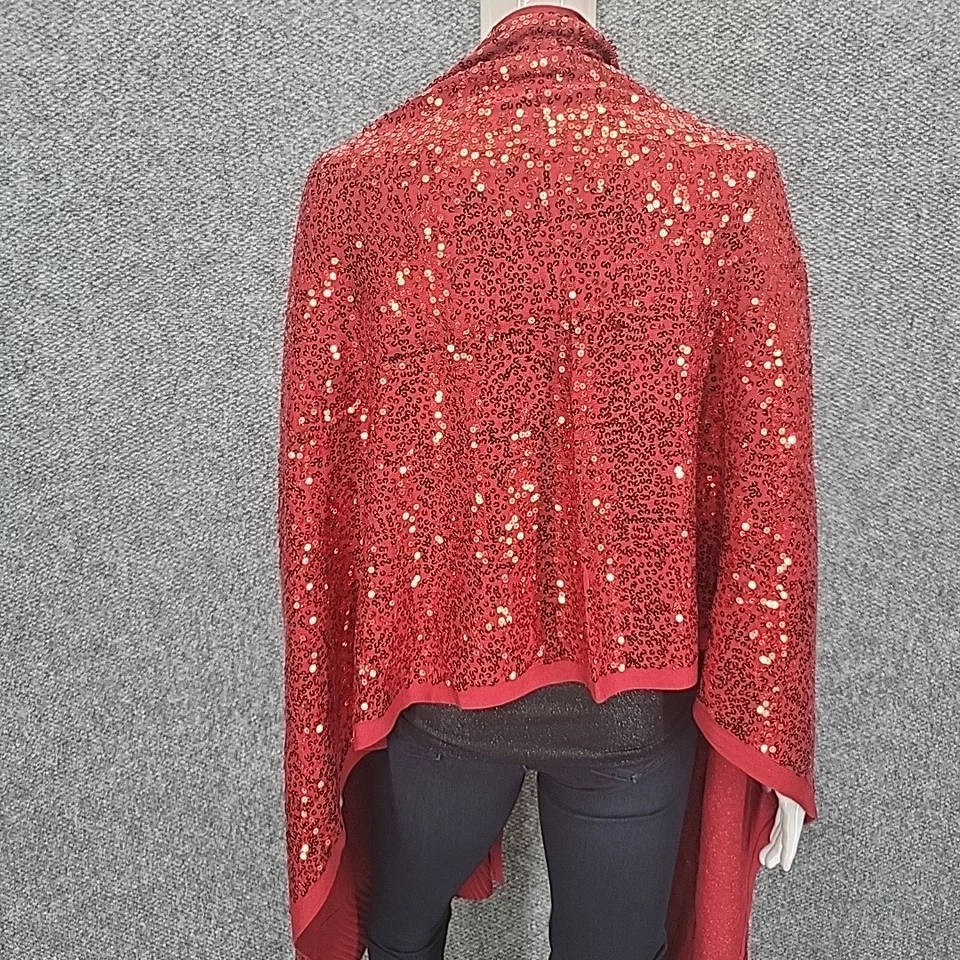 Cachecol IMAN Global Chic Allover lantejoulas moderno moderno envoltório vermelho tamanho único serve para a maioria - Imagem 3 de 4