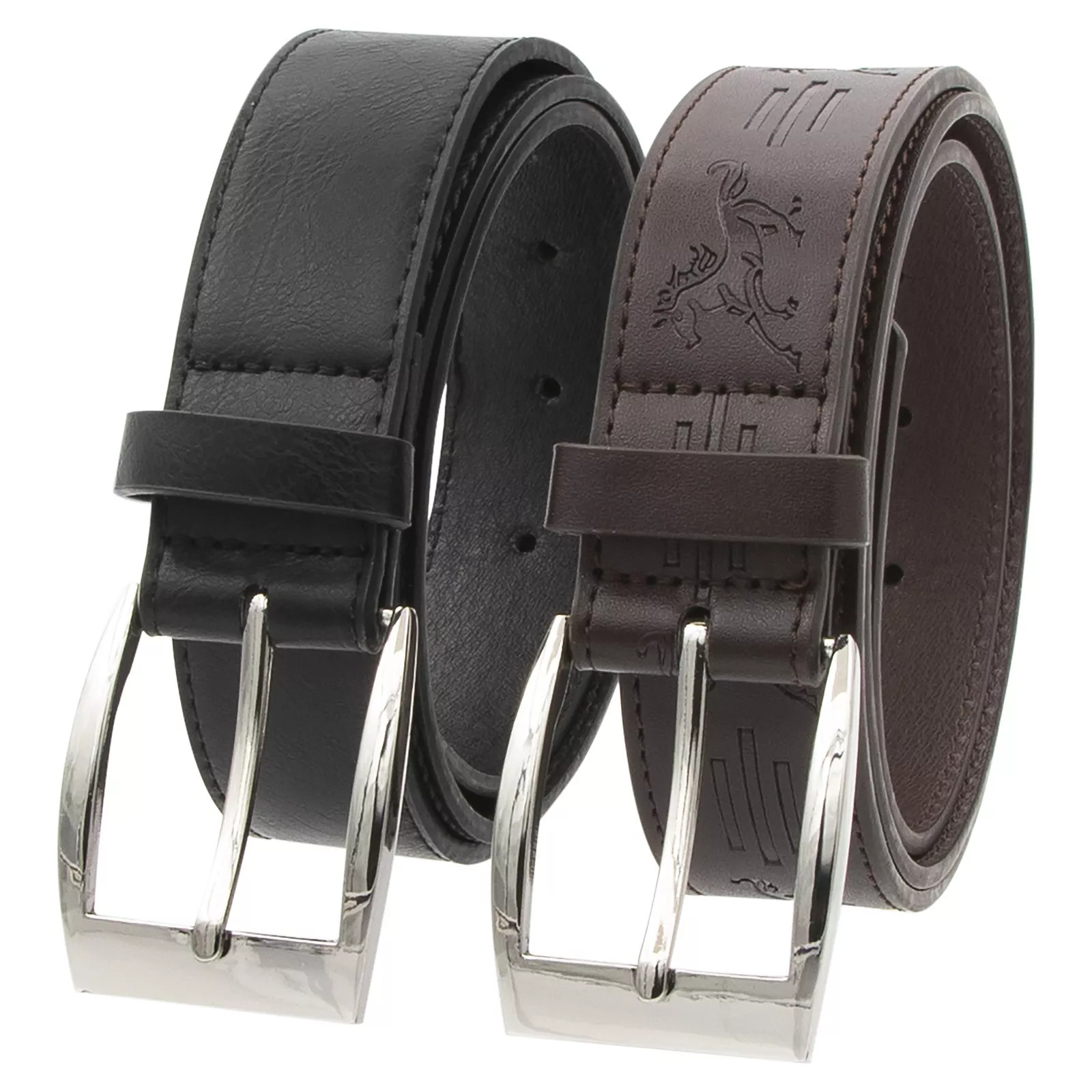 Мужской кожаный ремень Canyon Sky в западном стиле с тиснением коричневой лошадиЧерный Размер 36 3390₽