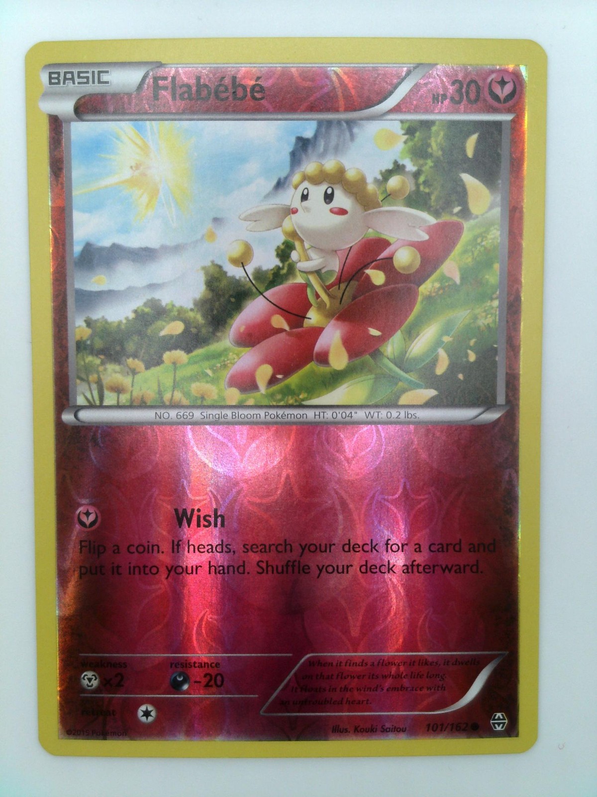 Flabebe 101/162 Common BREAKthrough Pokemon Reverse Holo Lightly Played