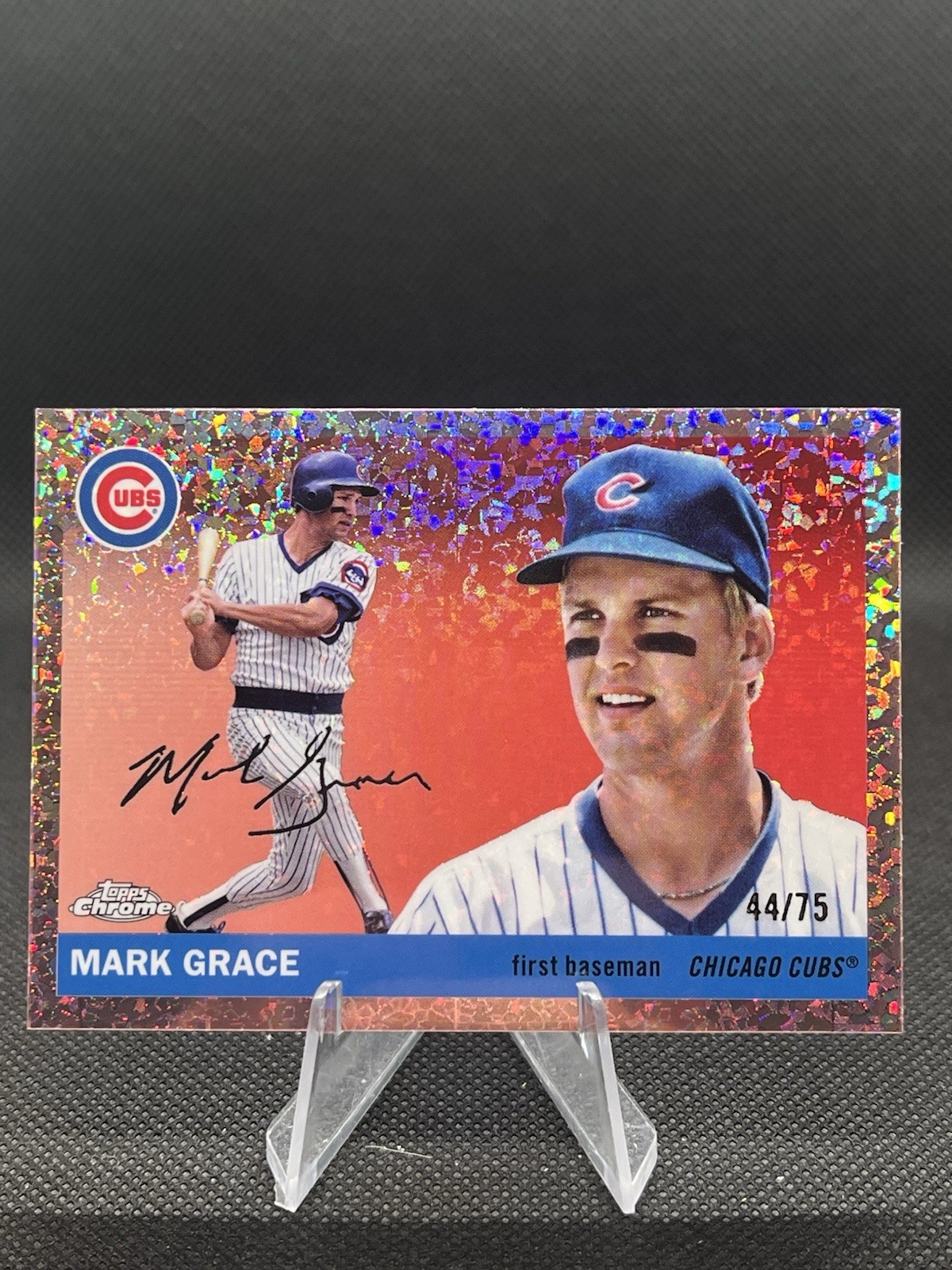 2025 Topps Chrome Platinum Anniversary Mark Grace Rose Gold Mini Diamond /75