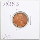 1929-S 1C Lincoln Wheat Cent in UNC Condition #6055