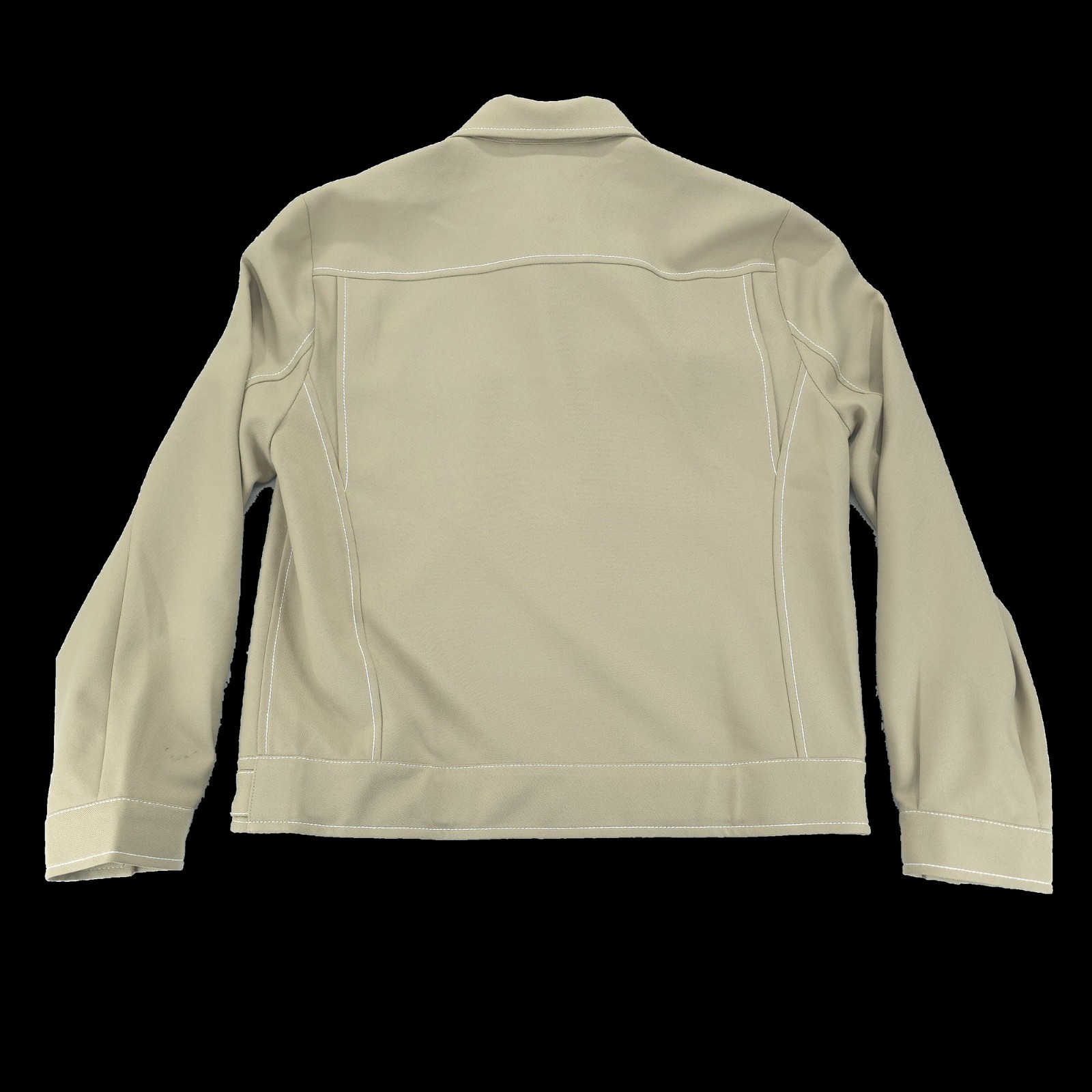 Maison Margiela Jacket Mens Large Khaki Zip Contrast Stitch Utility Made Italy - second product detail image