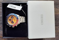 Seiko Prospex Speedtimer SSC947 SOLAR Orange Dial Display Chronograph Classic 4