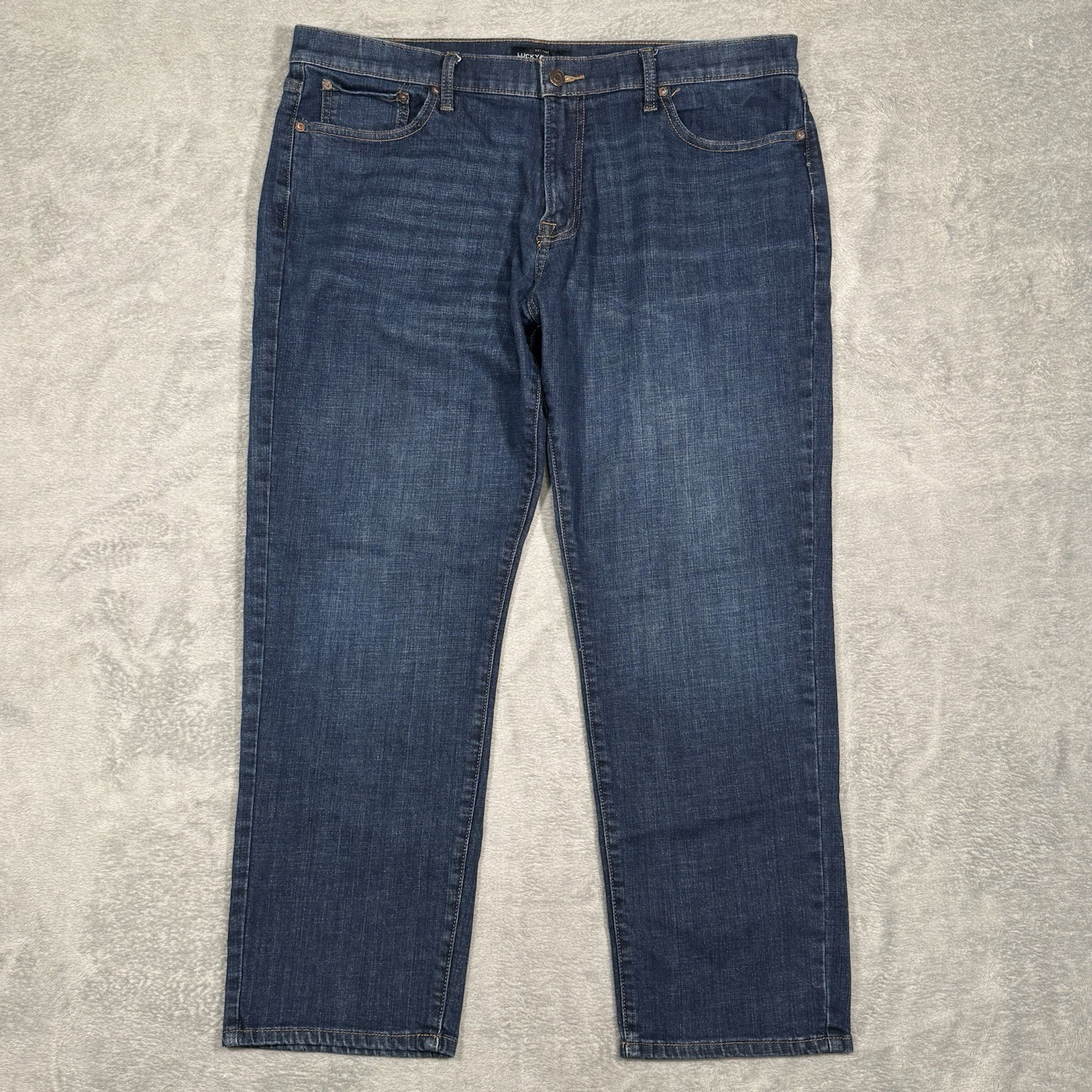 Lucky Brand 221 Straight Mens 40x30 Dark Wash Denim Jeans Casual Stretch Loose