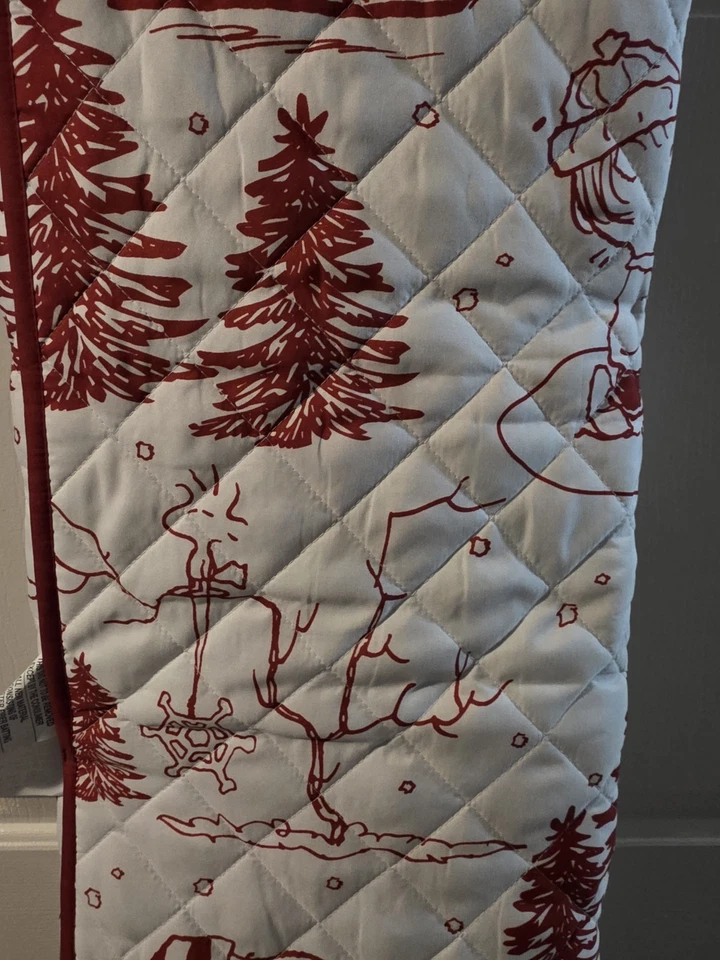 Edredón reversible de Navidad Peanuts Snoopy completo/queen 88x92 ropa de cama navideña Foto 3 de 4