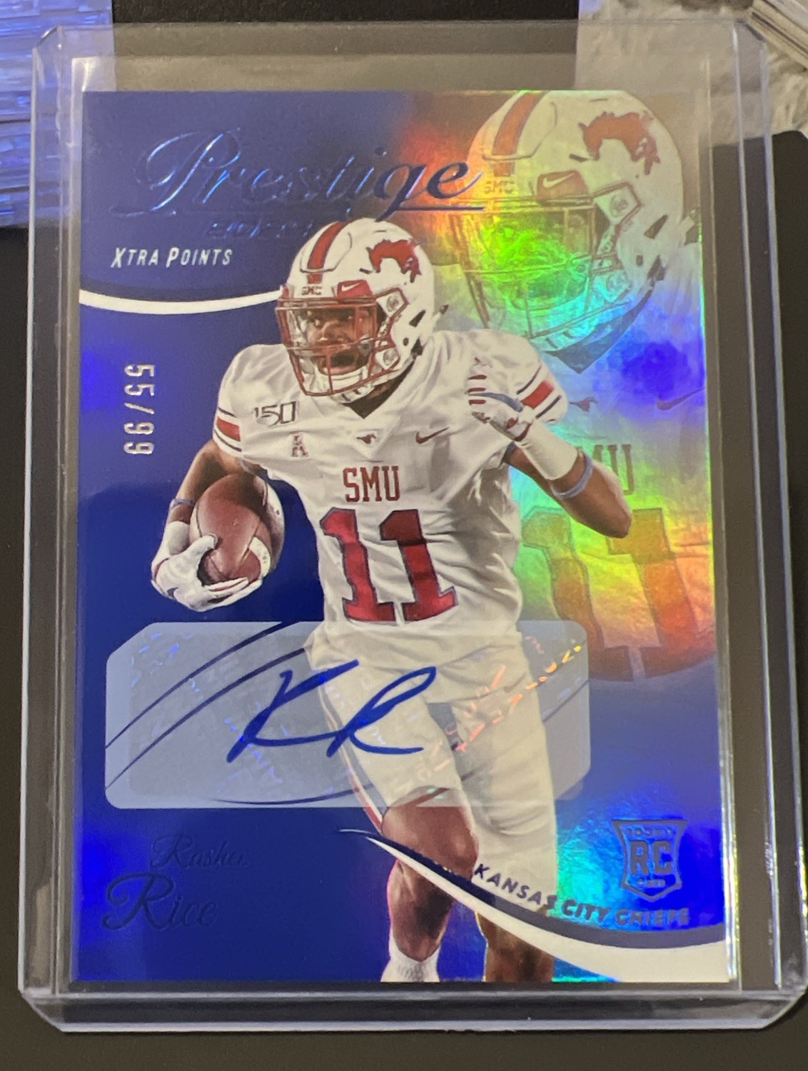 2023 Panini Prestige Football Rashee Rice Xtra Points Blue Auto /99 - Chiefs!