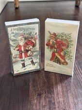 Long Decorative Matches Set of 2 Vintage Victorian Santa Claus 50ct Candle Gift