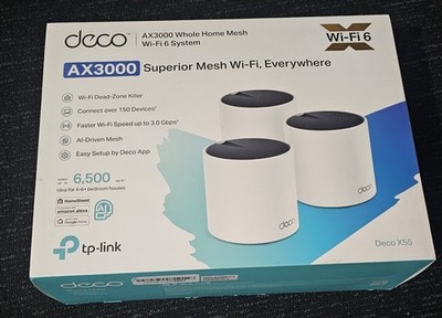 Deco Next-Gen AX3000 Whole Home Mesh Wi-Fi System (3 Pack)