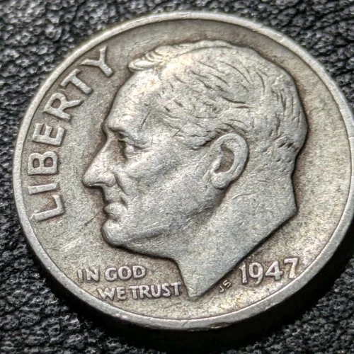 1947-S 10c Silver Roosevelt Dime 90% Silver Coin FINE