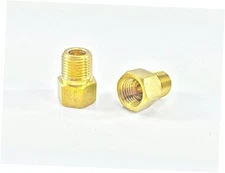  Brake Line Adapter for 3/16" Tube, (Female) Inverted Flare, 3/8-24 to (Male) 