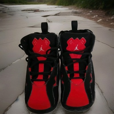 Jordan  True Flight  Bred  Boys High Top Sneakers Red Black Lace Up 10C