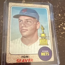 Topps 1968 Tom Seaver New York Mets Rookie #45 Baseball Trading Card. rookie card picture