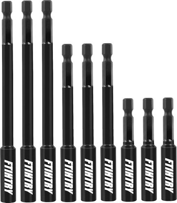 FTIHTRY 1/4''Magnetic Extension Socket Drill Bit Holder, 60mm 100mm 150mm Long(2.