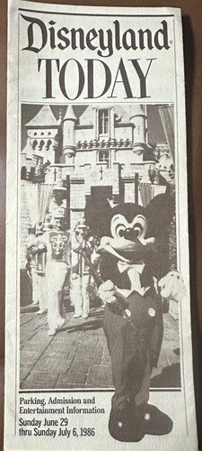 Vintage Disneyland Today Prospekt Jun3-Juli 1986 - Bild 1 von 3