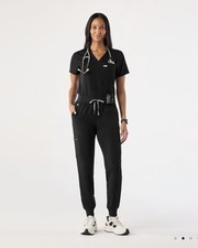 Figs Women's Zamora Jogger Scrub Black Pants Size M A5 EUC