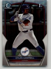 2023 Bowman Draft Dylan Campbell Chrome Refractor #BDC-181 Los Angeles Dodgers