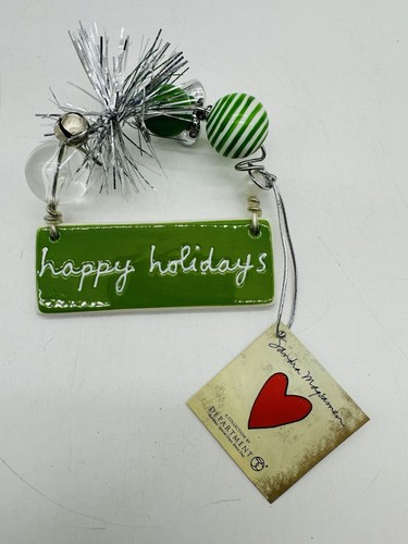 DEPT 56 Sandra Magsamen Keramik Weihnachtsschmuck Happy Holidays Neu mit Etikett - Bild 1 von 6