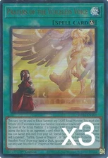 3X Yugioh Prayers of the Voiceless Voice MP25-EN169 Ultra Rare 1st Edition NM