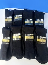 Vtg Men's Kmart Black Super Value 8 Pair Crew Dress Socks Sizes 10-13 USA NOS