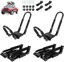 Folding Kayak Roof Rack 2 Pairs, 4pcs J-Bar Car Racks for Kayak, black