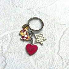 Coach keyring heart and butterfly design