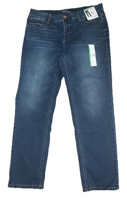 NWT Time Tru Sz 14 Mid Rise Stretch Core Denim Straight Leg pants jeans NEW
