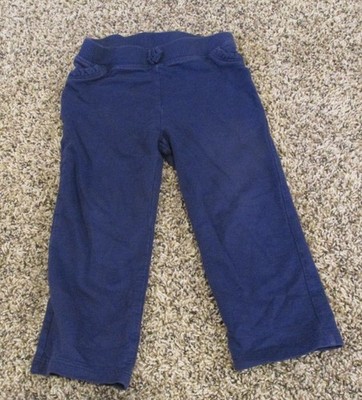 Jumping Beans Pull On Sweatpants Girls Size 24M Navy Blue Elastic Jogger Bottoms
