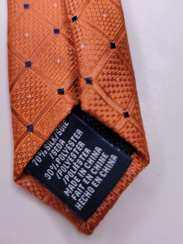 Corbata formal para hombre Nautica 59"Lx3"W naranja Foto 4 de 4