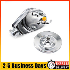 Chrome Saginaw Style Power Steering Pump Single Groove Pulley For Sbc Bbc Chevy Chrome Saginaw Style Power Steering Pump Single Groove Pulley For Sbc Bbc Chevy