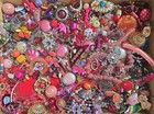2 LBS Pink Red craft JUNK SCRAP Jewelry Lot Harvest Salvage RHINESTONE — photo 1