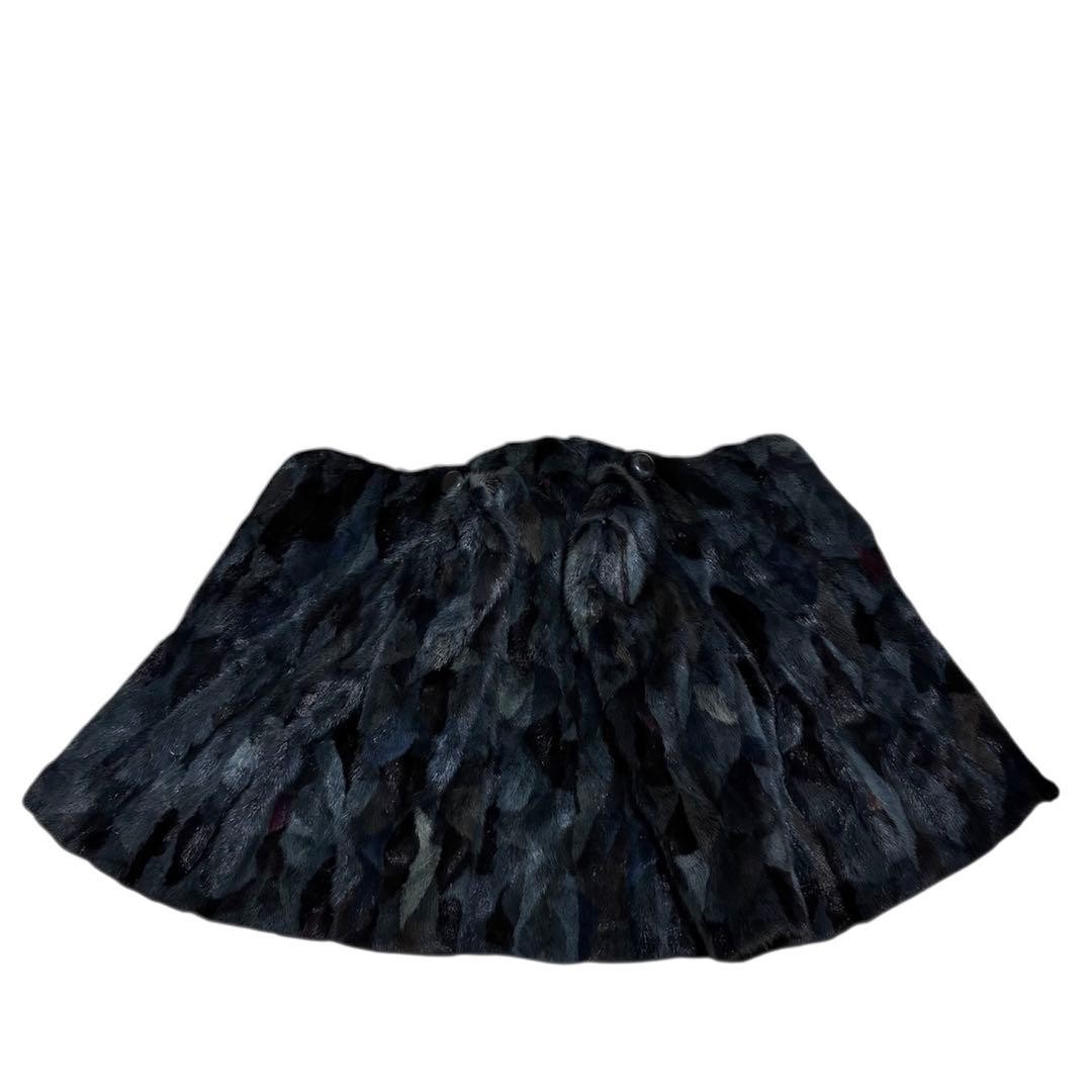 MINK Fur Patchwork Coat Multicolor Half Jacket Us… - image 2