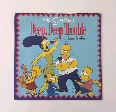 #ad The Simpsons Deep Deep Trouble Ft Bart amp; Homer 7#x27;#x27; Vinyl Record 1990 GEF 88 GBP 9.99