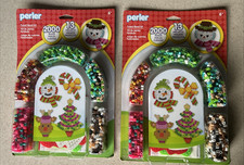 Perler Beads Christmas Fused Bead Kit 2000 Pieces 13 Projects per set Lot of 2
