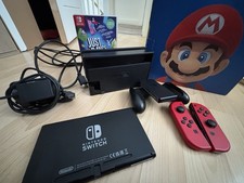 Nintendo Switch Neon Red Joy-Cons Boxed + Dock,Cables + Just Dance 22 – V2 Model