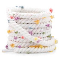 Thick Rope Shoe Laces: 2 Pairs 55 Inch Colored Chunky Twisted Shoelaces for S...