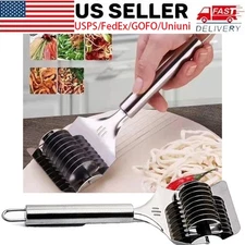 Stainless Steel Noodle Lattice Roller Docker Dough Cutter Pasta Maker Kitchen