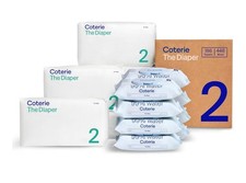 Coterie Baby Wipes  Diapers Kit, Size 2 Diapers 186 Count  8 Pack 448 Count 