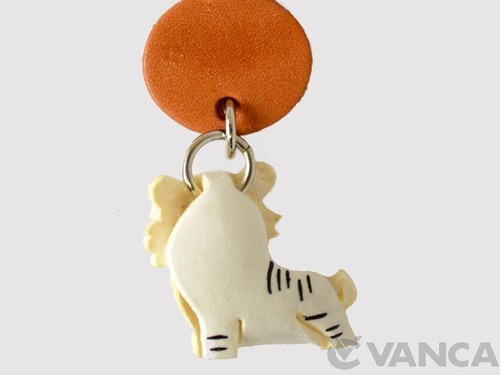 Llavero/dije de animal de cuero 3D blanco hecho a mano *VANCA*Hecho en Japón #56225 - Imagen 2 de 11