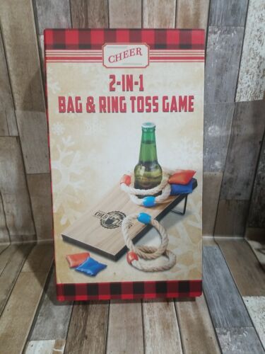 drinking game for backyard 2 in 1 bean bag toss and ring toss  - Picture 1 of 1