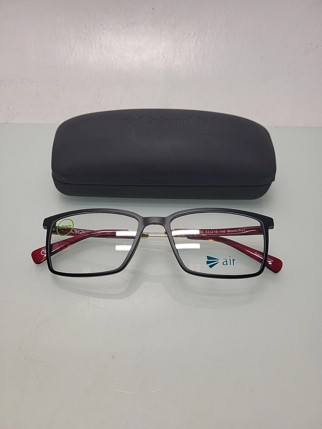 Air Ultem A7035 Black Red Eyeglasses